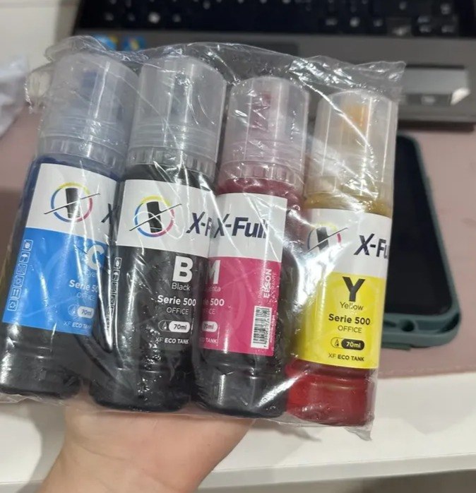 Kit 4 Tintas Para Epson L3250 L3150 L3210 L3110 L5190 L5290 T544 - 4 cores