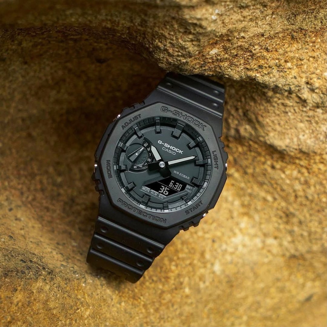 Relógio Casio G-shock Ga-2100-1a1dr Masculino Preto Carbon Preto