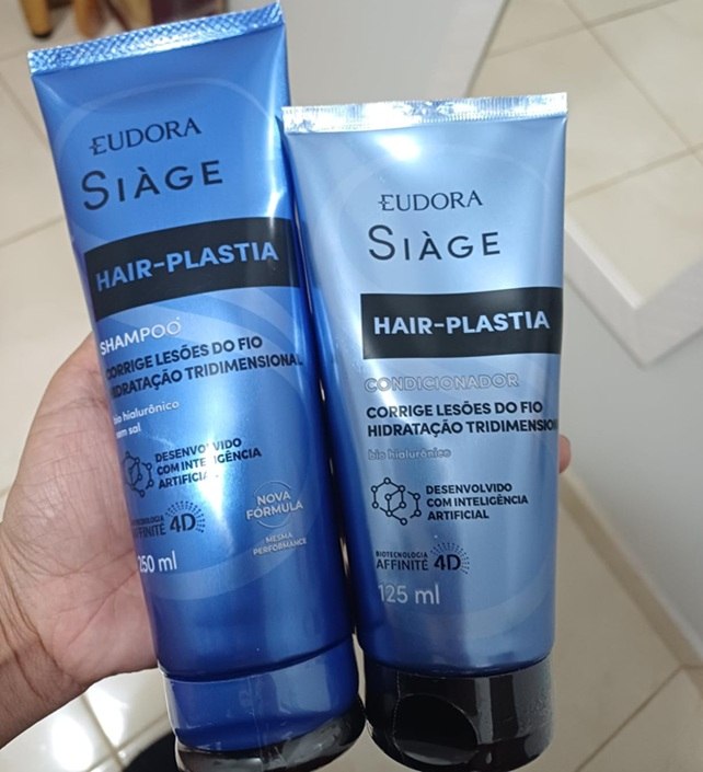 Kit PROMOPACK EUDORA SIÀGE HAIR-PLASTIA Hidratação Tridimencional Shampoo 250ml + Condicio...