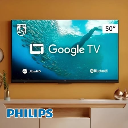 Smart TV 50" 4K UHD D-LED Philips Série 7019 50PUG7019/78 VA Wi-Fi Bluetooth Google Assist...