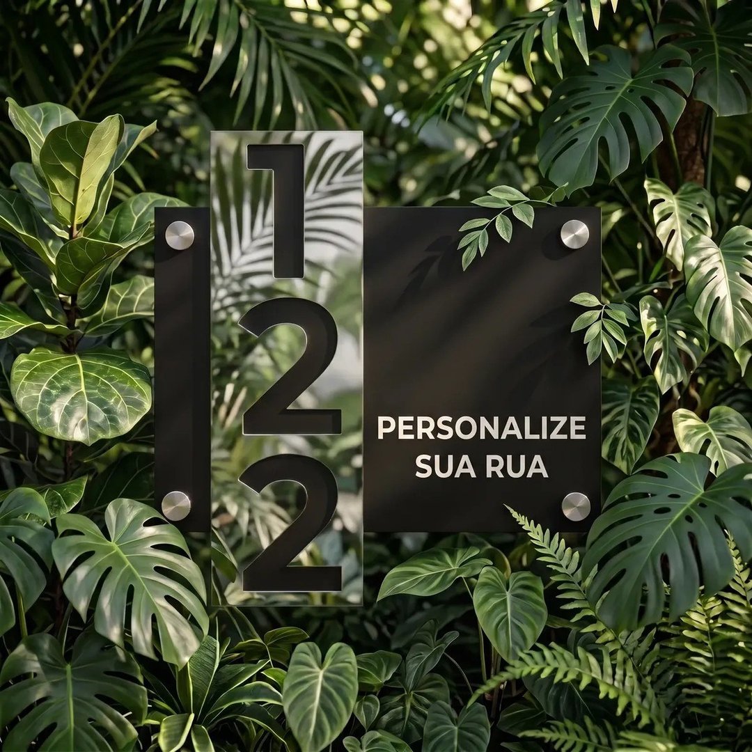 Placa De Números Residenciais Alumínio Composto Acm Moderna