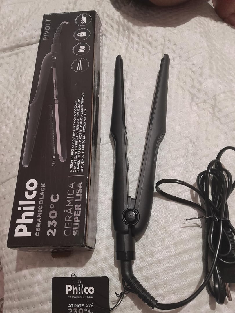 Prancha Ceramic Black PPR08 | Philco | Bivolt