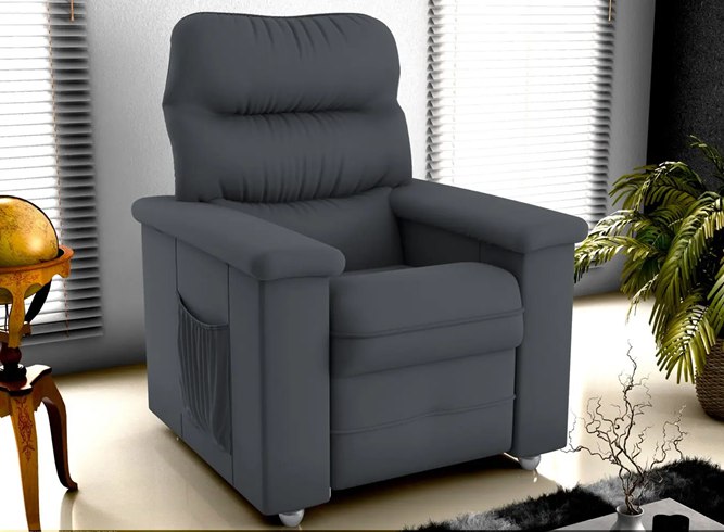 Poltrona Reclinável 3 Posições Matrix Jaguar - Cinza ou Marrom