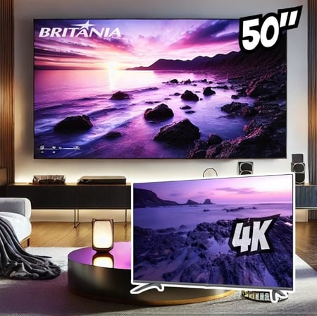 TV Smart TV 50” Britânia Roku TV LED Dolby Audio BTV50VA4REGB