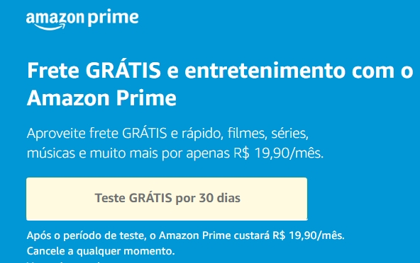 AMAZON PRIME -  30 DIAS GRÁTIS