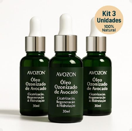 Kit3 Óleo Ozonizado Avocado Abacate Hidratar Neutra