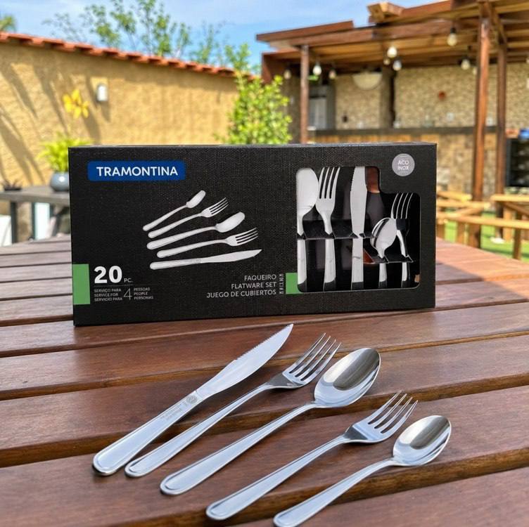 Faqueiro 20pcs Buzios Aco Inox Tramontina -23798062