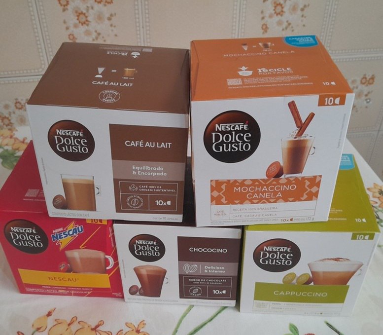 Kit 5 Caixas Cápsula Nescafé Dolce Gusto 5 Sabores - 50 unidades