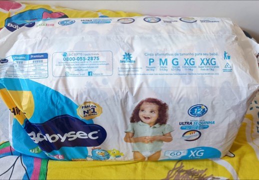 Fralda Babysec Ultrasec Galinha Pintadinha Tam. XG - 56 Unidades