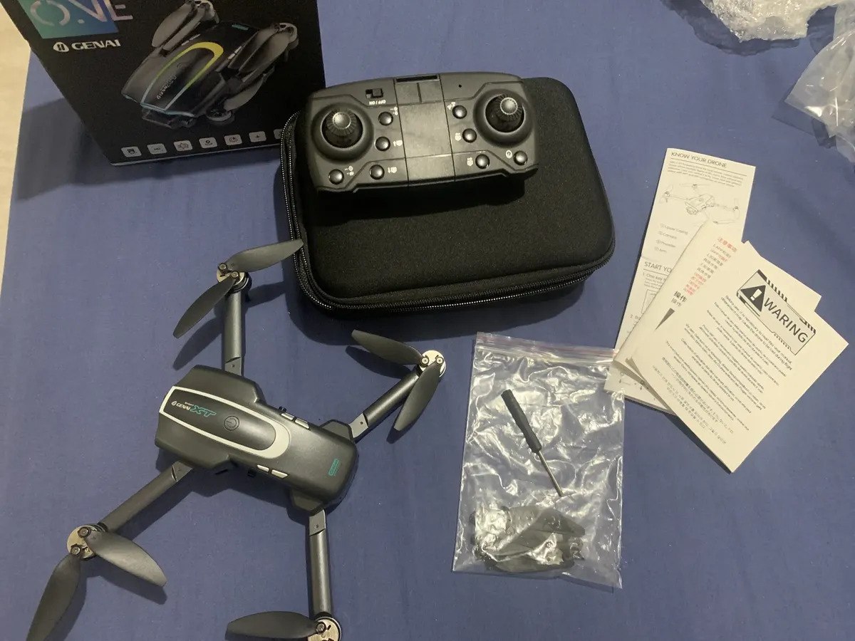 Drone Xt105 Profissional Câmera Brushless Full Hd 2 Baterias Cor Preto