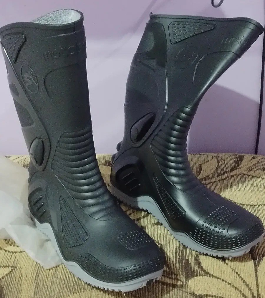 Bota Chuva Motociclista Moto Motoboy Motoqueiro Impermeavel - Num. 35 ao 44