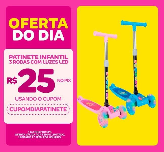 Patinete infantil 3 rodas com luzes led dobrável e ajustável menino menina - ATENTU