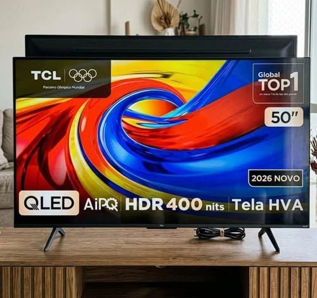 Smart Tv Tcl 50 Polegadas Qled 4k P7l Wifi Bluetooth Google Tv Hdr10+ 60 Hz Aipq 50p7l