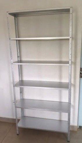 Estante Armário Prateleira De Aço 6 Bandejas Organizador Galvanizada Suporta 150kg 198cm X...