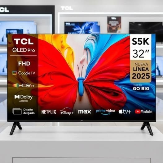 Smart Tv 32" FHD Qled TCL Dolby Audio HDR Google Assistant Controle por voz