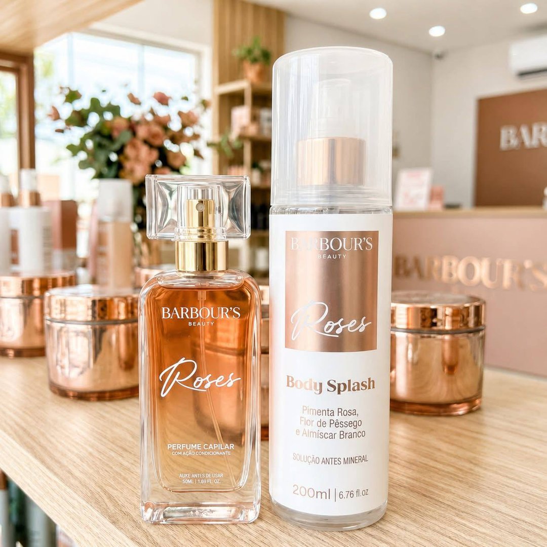 Perfume Capilar E Body Splash Roses Barbour's Beauty