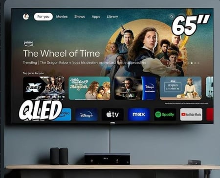 Hisense Smart Tv Uhd 4k Qled 65  Polegadas 65q6n Google Tv Com Hdr10+ Dolby Atmos Sports M...