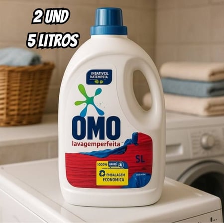 Kit Sabão Líquido Omo Multiação Lavagem Perfeita - 5L 2 Unidades