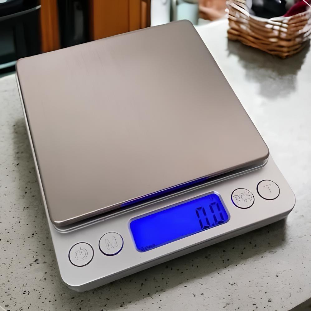 Balança Digital Mini De Alta Precisão 0,1g- 2kg Profissional Prateado 2 Kg