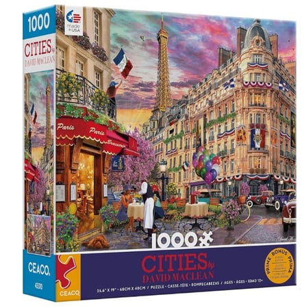 Ceaco - David Maclean - Cities - Bonjour Paris - 1000 Piece Jigsaw Puzzle