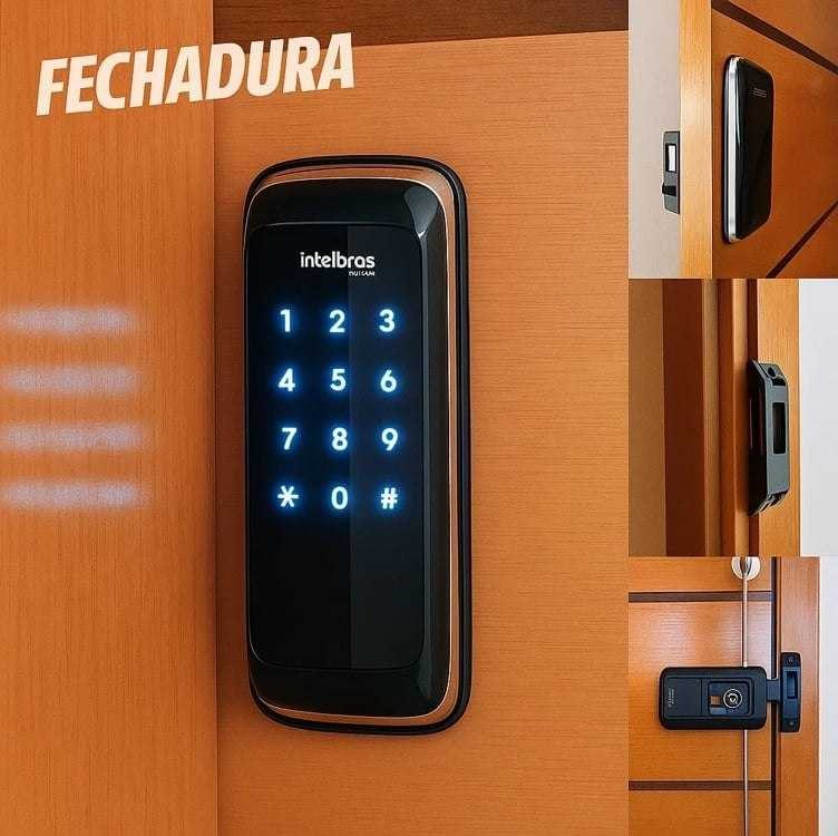 Fechadura Digital de Sobrepor Touch Screen FR 101 Preto Intelbras