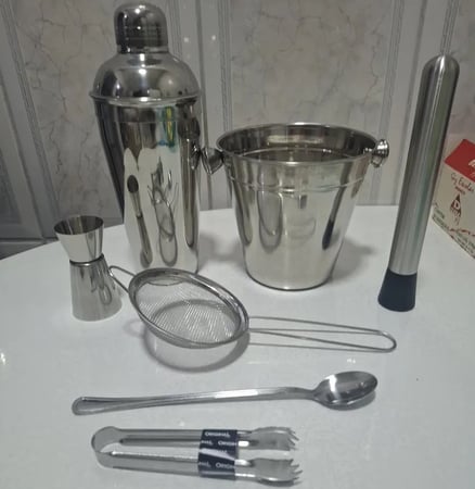 Kit Caipirinha Profissional 7 Peças Inox Coqueteleira 750 Ml