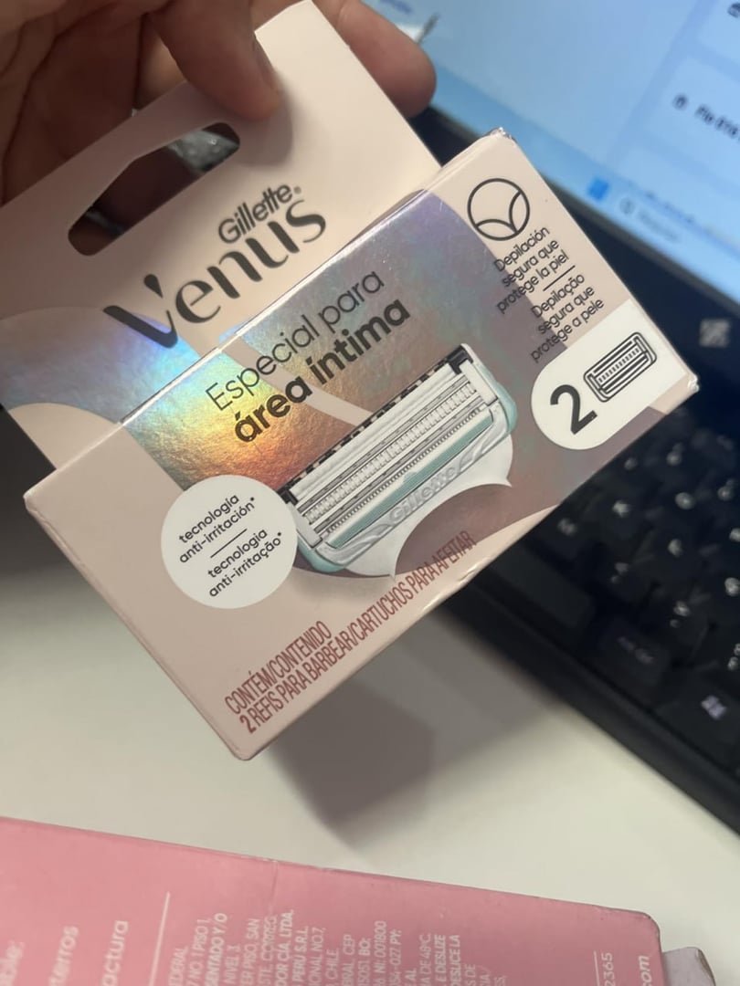 Gillette Venus Especial Para Área Íntima Carga para Aparelho de Depilação Recarregável com...