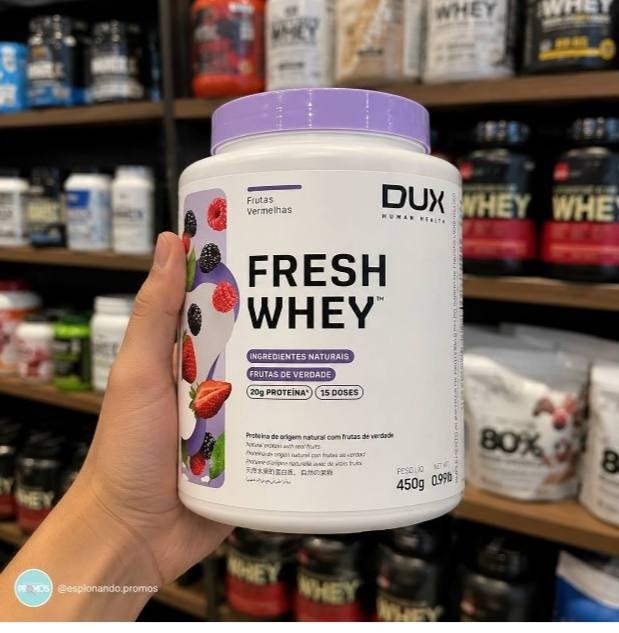 DUX HUMAN HEALTH Fresh Whey 450g Frutas Vermelhas – Nutrição Prática para Receitas e Shakes