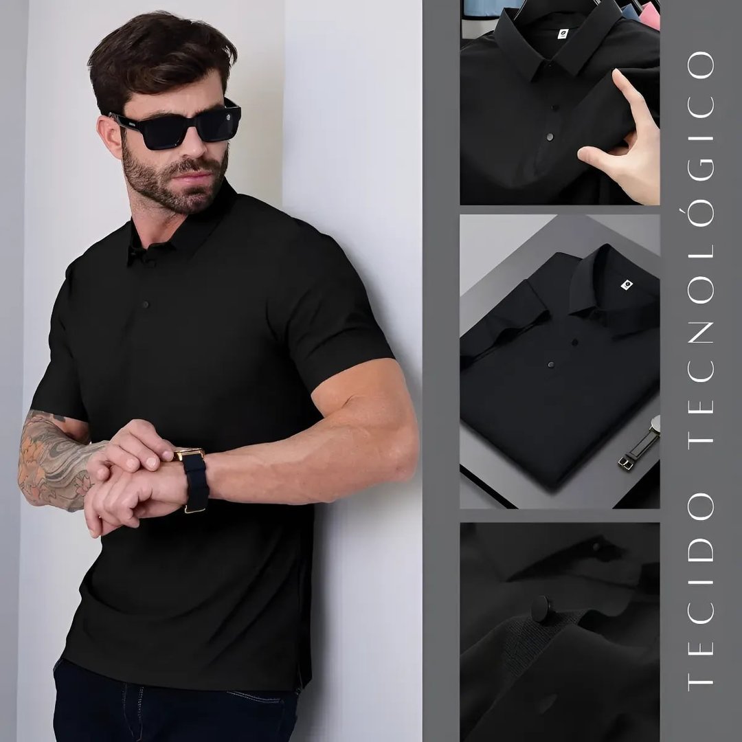 Camisa Polo Tecido Tech - diversas cores