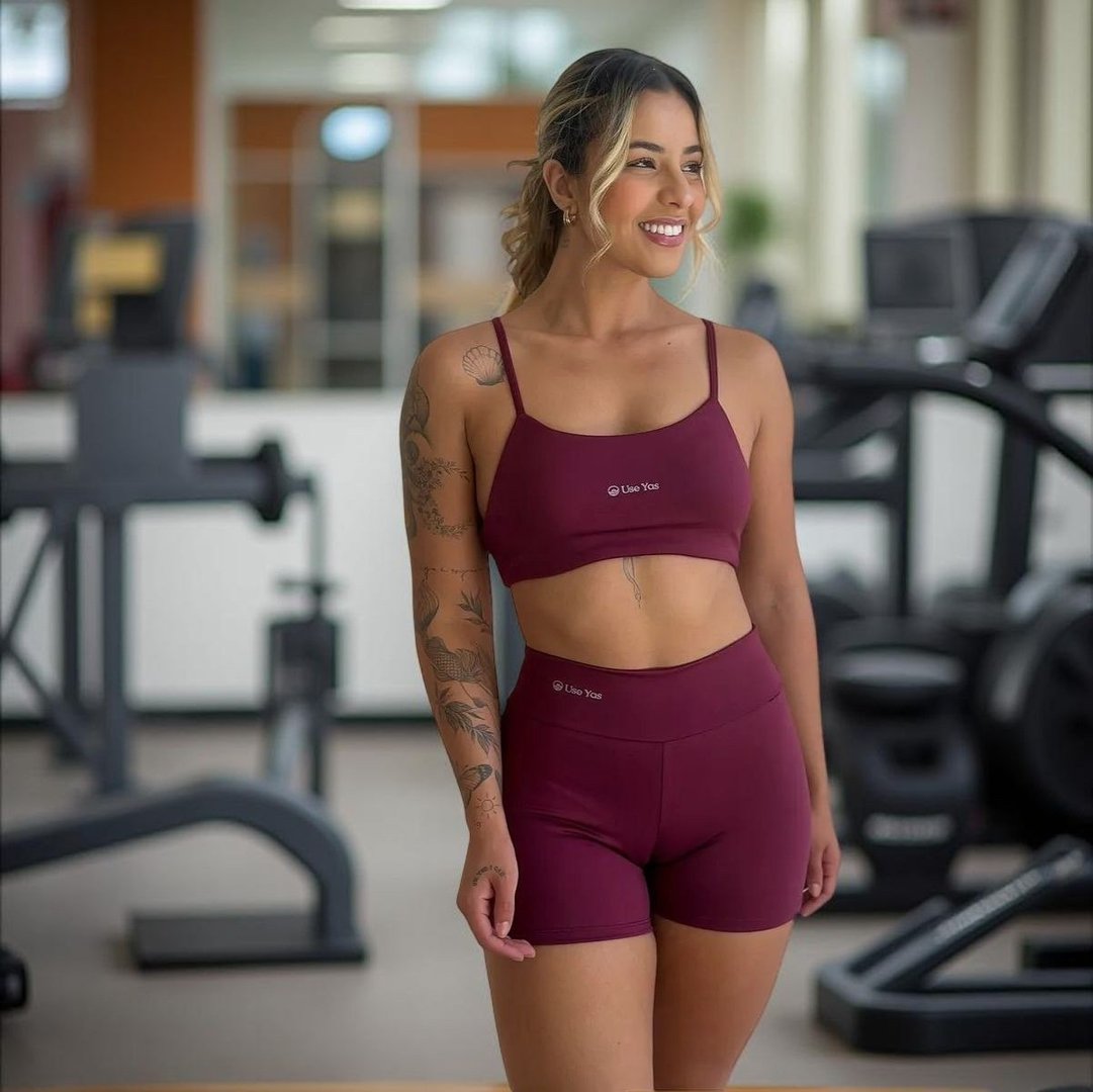 Conjunto Top E Short Meia Coxa - 8 Cores