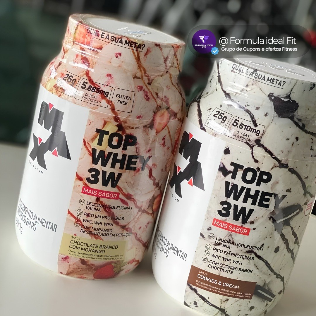 Top Whey 3w + Max Titanium 900g
