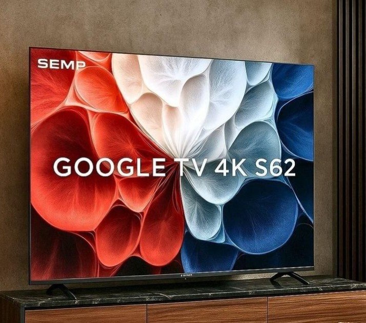 Smart TV 50" SEMP 4K UHD LED 50S62 Google TV AiPQ Google Assistente 3 HDMI