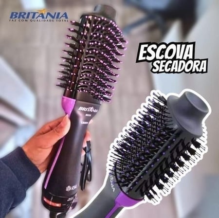 Escova Secadora Britânia 4 Em 1 Bes35 1300w Cor Preto