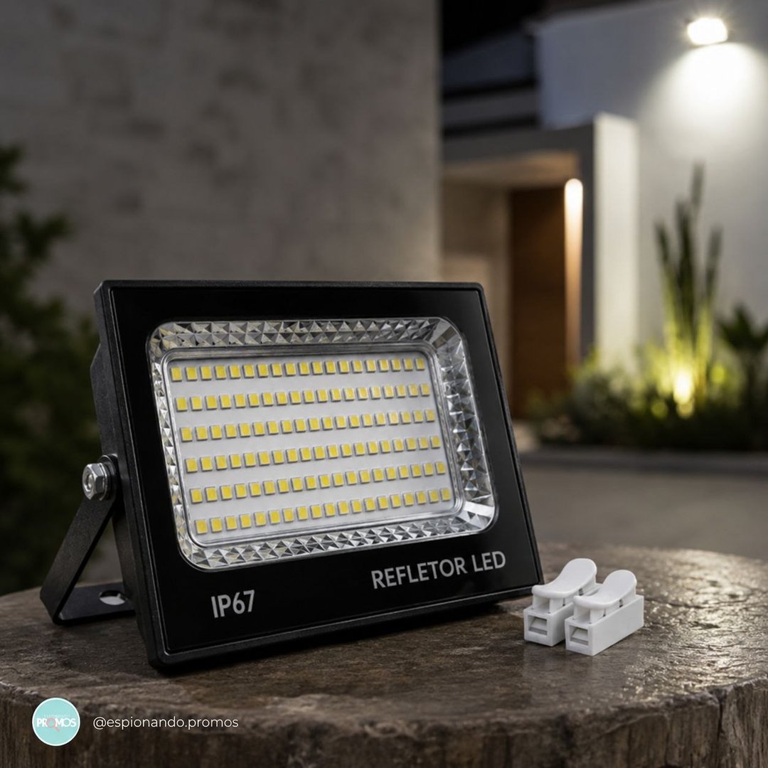 Kit 2 Refletores Bivolt Branco Frio