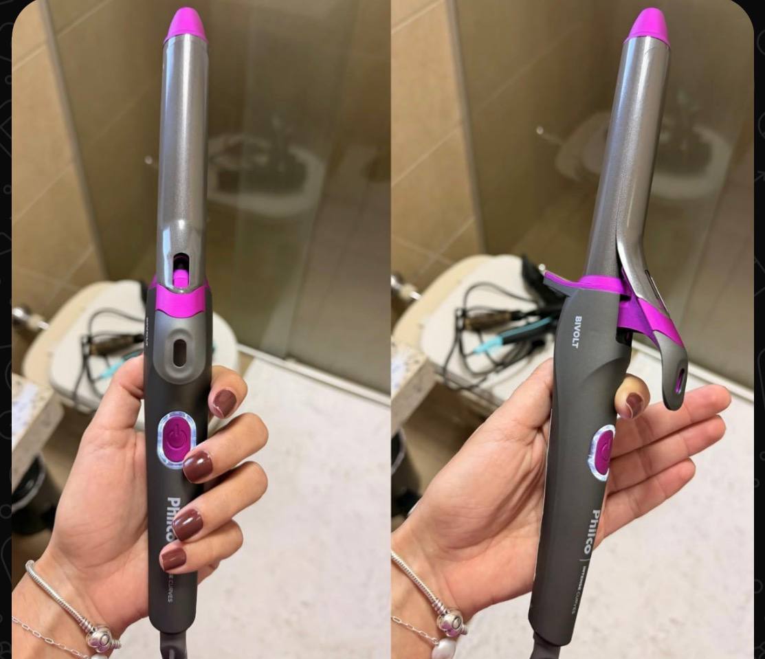 Cacheador Phico Cachos de 25mm. Revestimento em cerâmica, PEC15 Intense Curves Bivolt