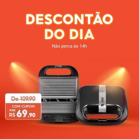 Sanduicheira e Grill Britânia 2 em 1 750W BGRE01