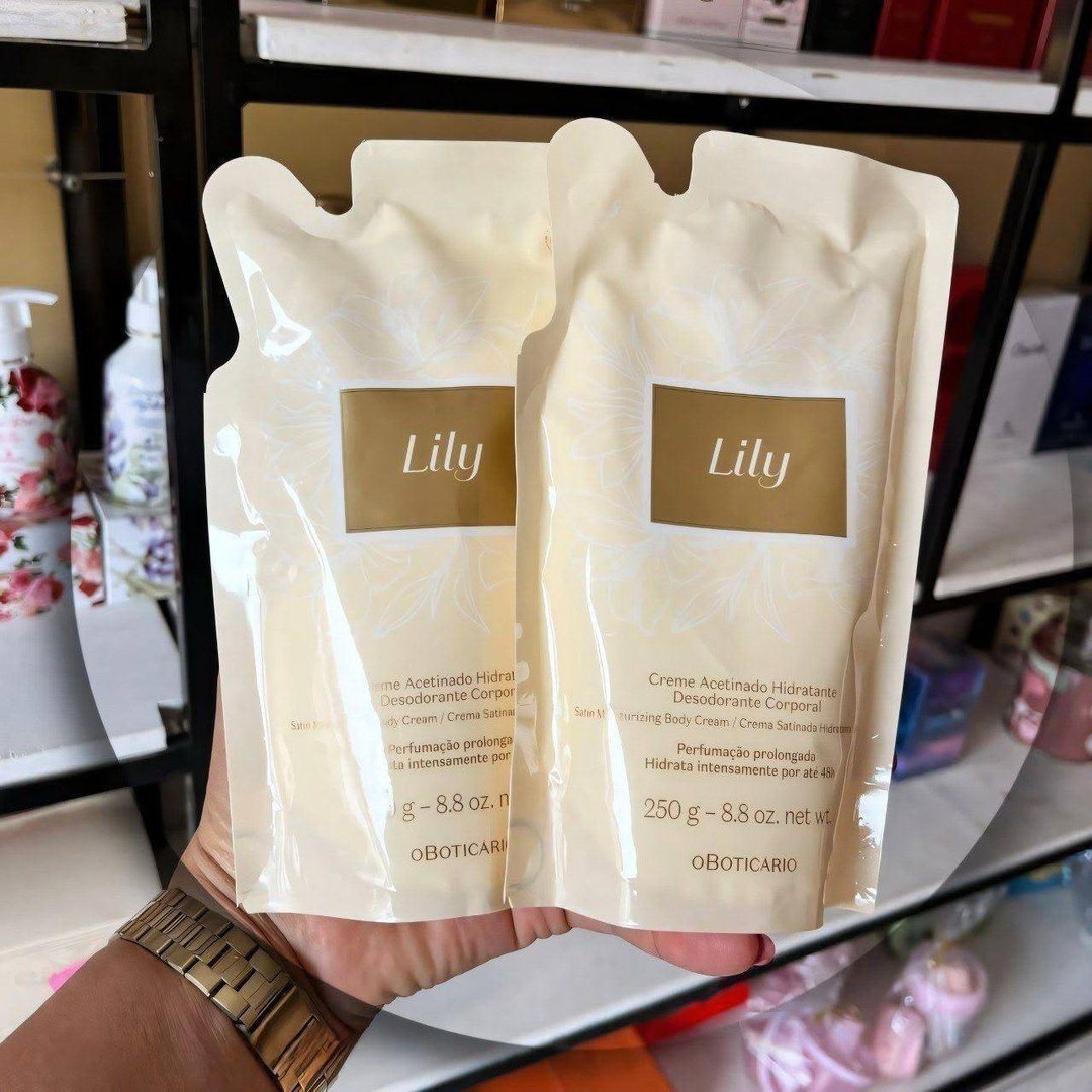 Refil Creme Acetinado Hidratante Corporal Lily 250g