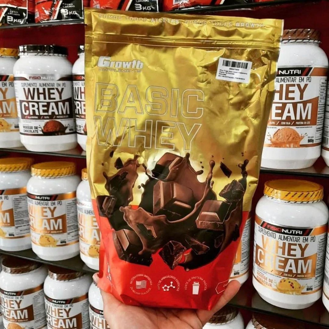 Basic Whey 1kg Growth Supplements - Chocolate