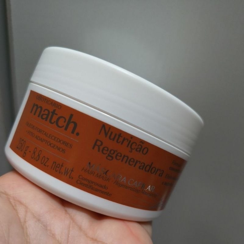 O Boticário Match Nutrição Regeneradora Máscara Capilar 250g