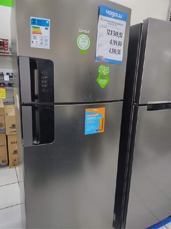 Geladeira Consul Frost Free Duplex de 455L Inverter c/ Espaço Flex Inox - 110v/220v