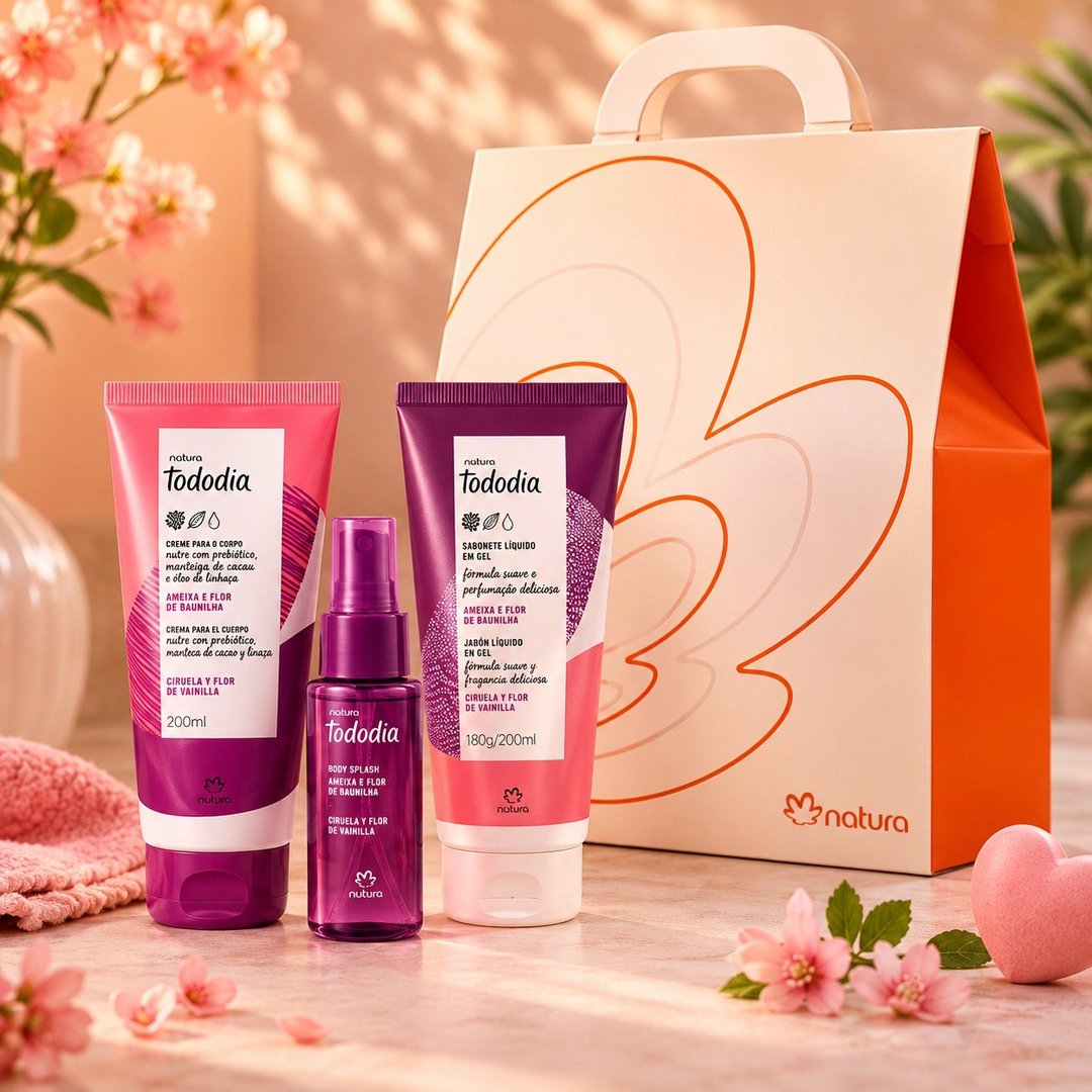 Presente Natura Tododia Ameixa e Flor de Baunilha (3 produtos)