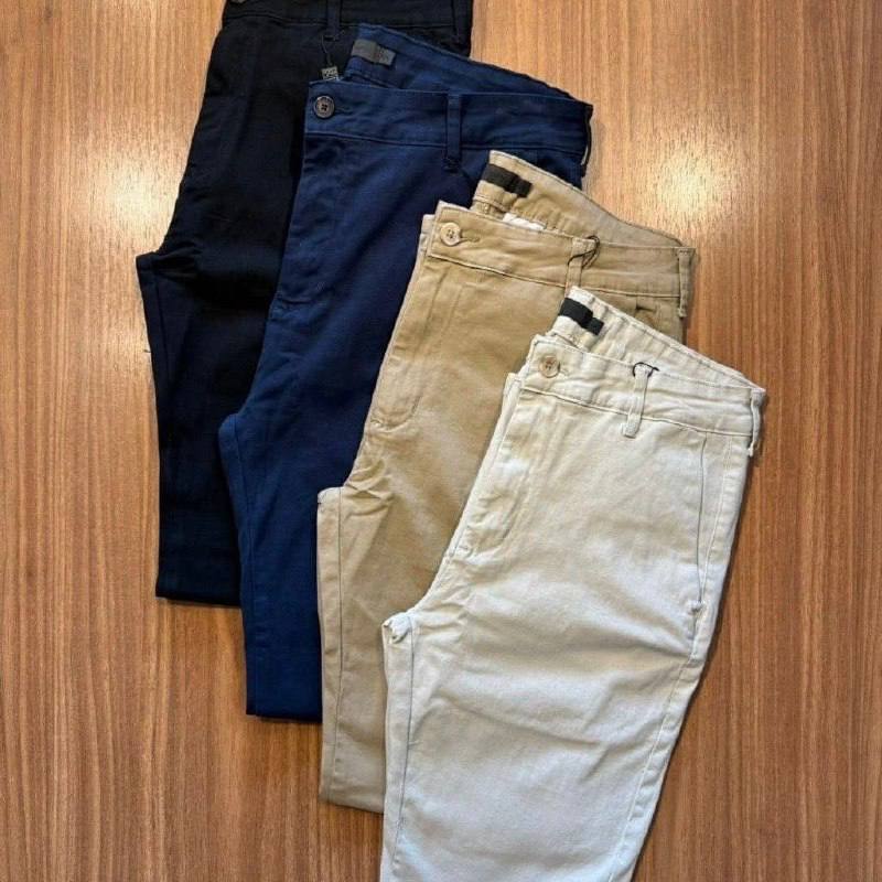 Calça Sarja Masculina Alfaiatari Slim Bolso Faca Tradicional