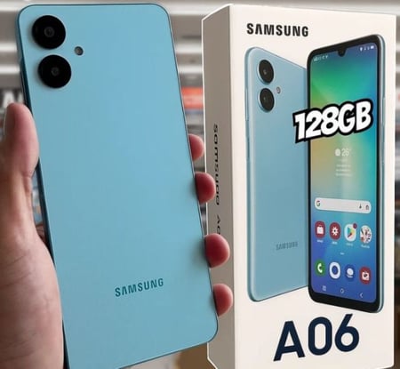 Smartphone Samsung Galaxy A06 128GB, 4GB RAM, Processador Octa-Core, Bateria de 5000mAh, T...
