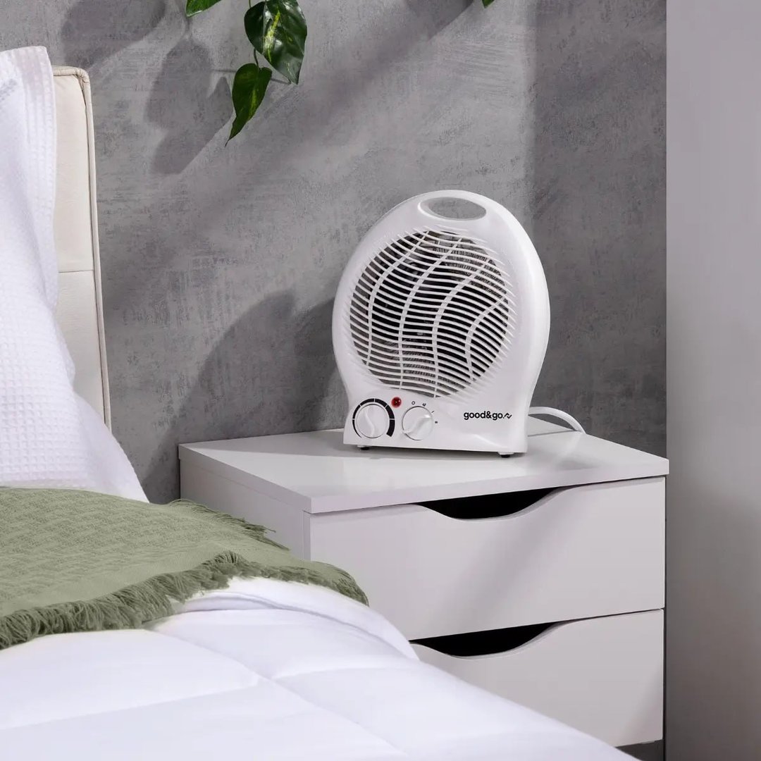 Aquecedor Elétrico 1500w Portátil Branco Good&go Termoventilador 127v
