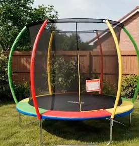 Cama Elástica Pula Pula 2.44m Com Rede Replay Kids Proteção UV Estrutura em Aço Galvanizad...