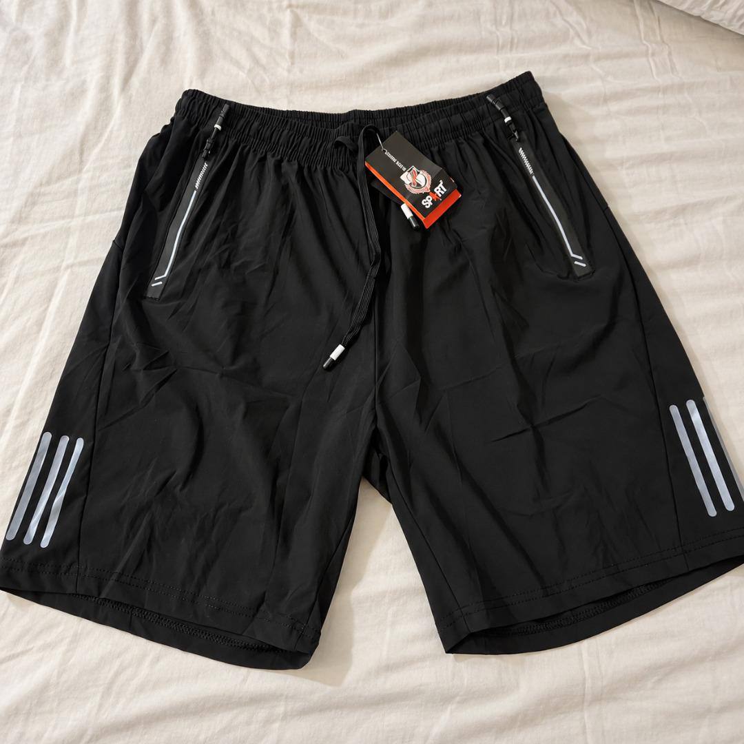 Short Masculino Bermuda 2 Bolsos Zíper Secagem Rápida Fina