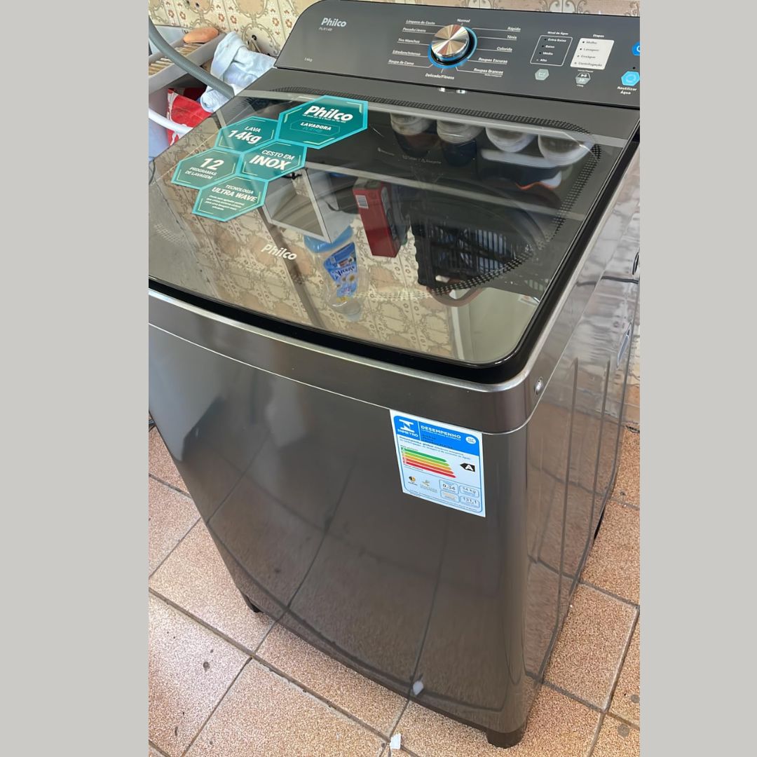 🤓Máquina de Lavar 14 Kg Philco PLR14B 12 Programas de Lavagem 220V