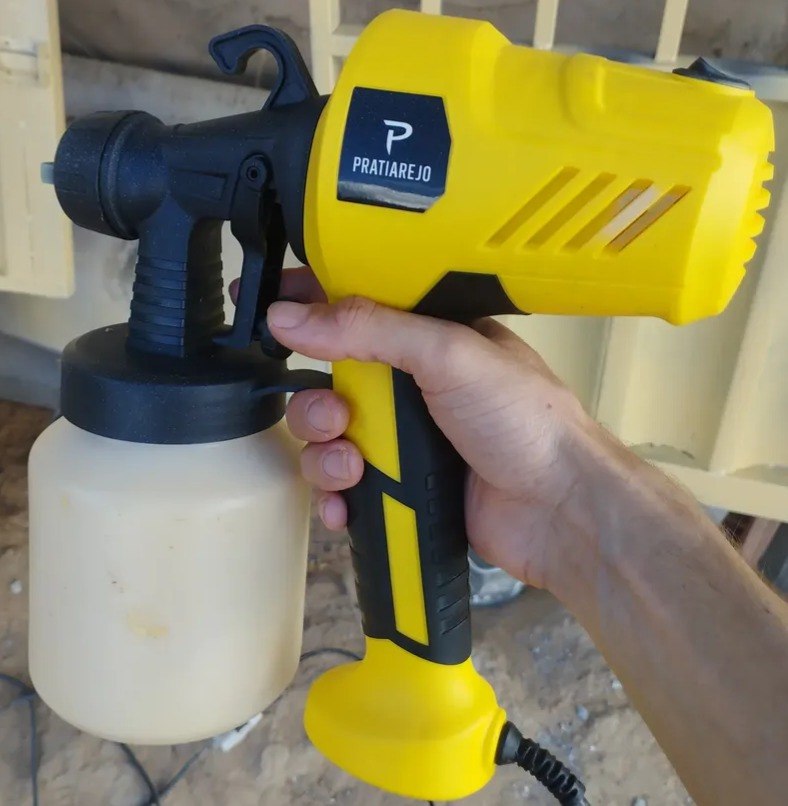 Pistola de Pintura 400w Profissional Elétrica Pulverizadora 800ml Regulações De Spray Prevenção De Refluxo - 110v/220v