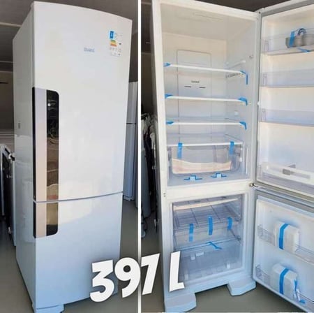 Geladeira Consul Frost Free Duplex 397 litros Branca com freezer embaixo - CRE44BB 110V