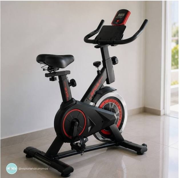 Bicicleta Ergométrica Profissional com Volante de 4 kg, Funcionamento Silencioso e Fácil de Usar, com Conexão por Aplicativo Móvel, Ideal para Iniciantes e Uso Doméstico,Peso total do veículo: 17,1 kg(4 KG - Preto e Vermelho)
